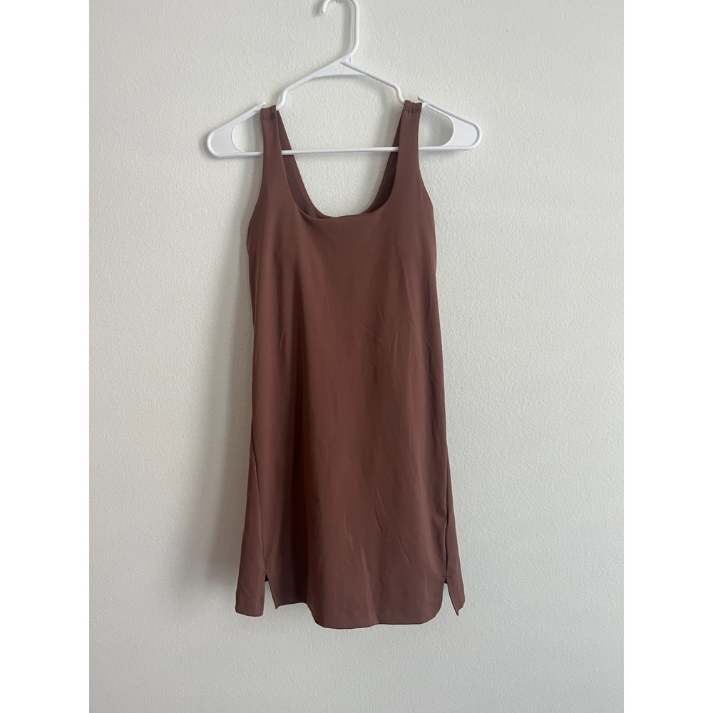 Old Navy Womens Mini Tank Dress‎ Clay Coral Scoop Neck Wide Strap Side Slit